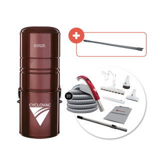 Cyclovac 525 Central Vacuum with Bag - Electric attachments kit 110/24V